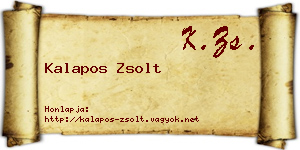 Kalapos Zsolt névjegykártya
